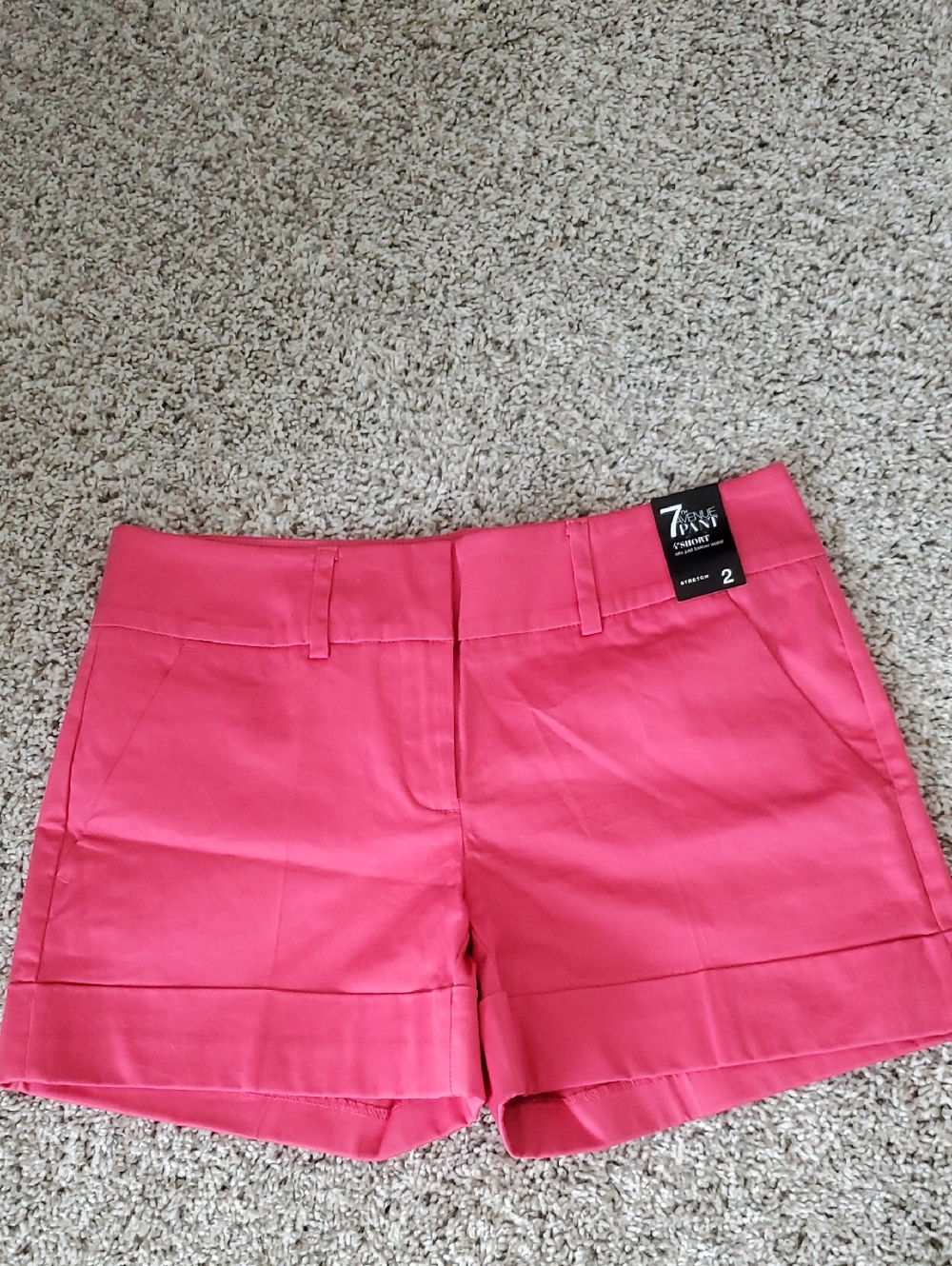 NWT New York & Company Coral Pink Tailored Cotton Shorts